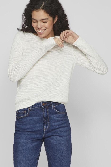 Vila vidalo o-neck l/s knit top/su - noo